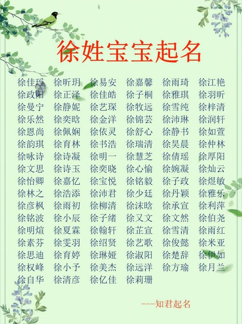 姓徐给女宝宝起名字有哪些 徐亦恒这个名字怎么样