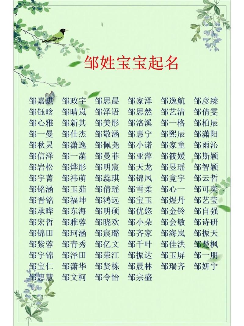 邹姓兔宝宝取名大全女孩 邹姓女宝宝起名洋气四个字