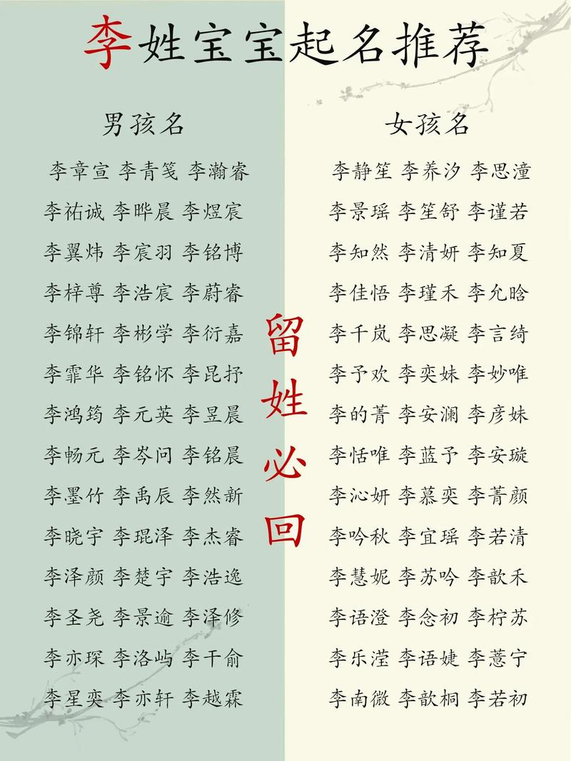姓李的龙宝宝起名 龙宝宝起名女孩最佳名字姓李