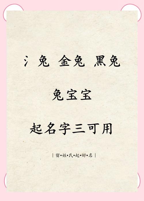 黑兔年宝宝取名字大全 兔年宝宝取名字用哪个字好